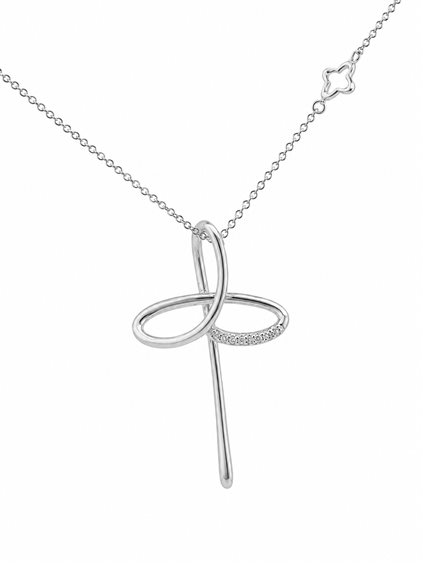 Collana Recarlo Donna Croce in Oro Diamante 0.05 Ct XD 234/B - XD 234/B